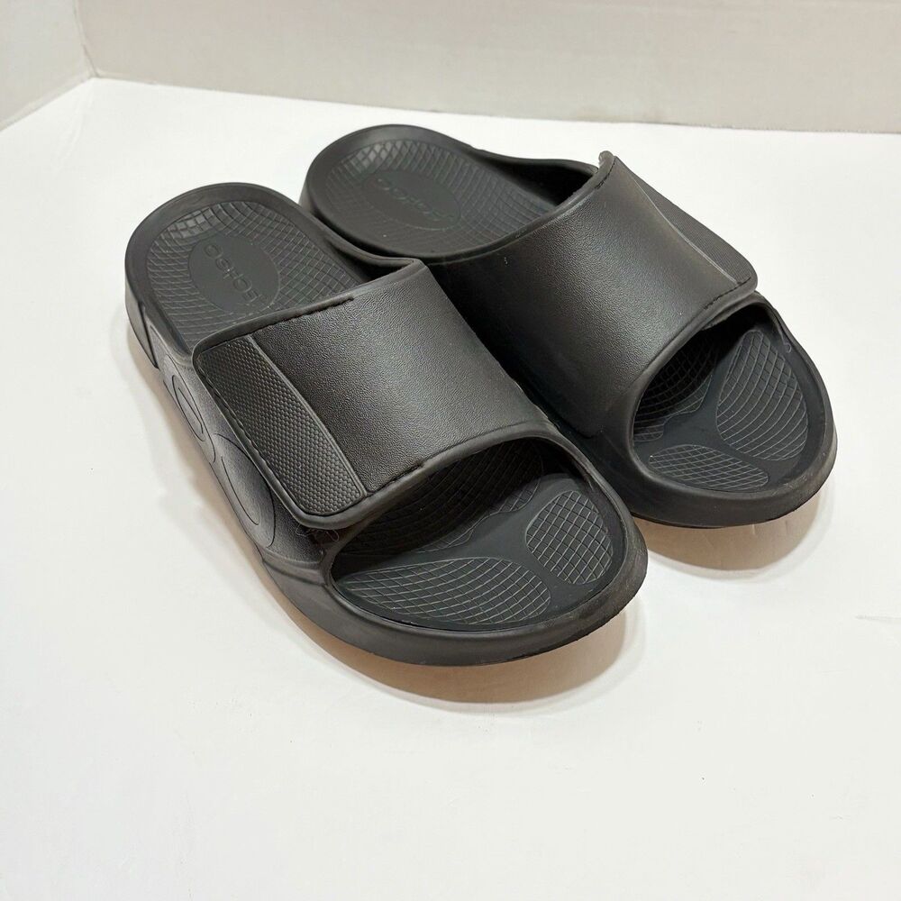 OOFOS OOahh Sport Flex Slides M 7 W 9 Black Comfort Recovery Sandals